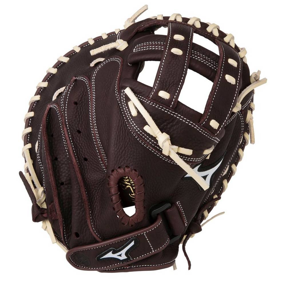 Damske Catchers Mitt Mizuno Franchise Series Fastpitch 34" Softball Káva/Strieborne Vypredaj RHAP520